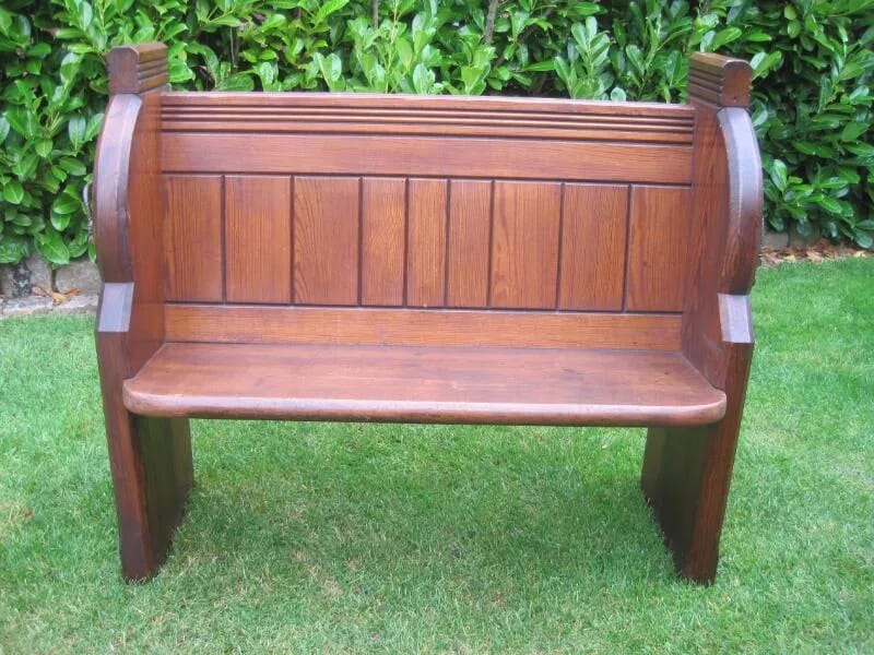 Antique Reclaimed Victorian Pine Church Pew - 5694