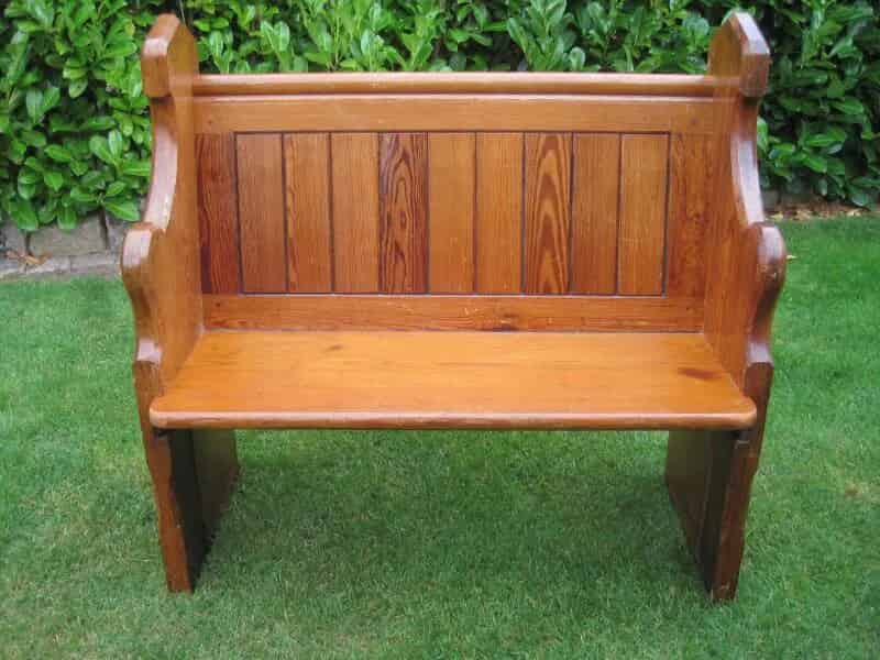 Antique Pine Church Pew