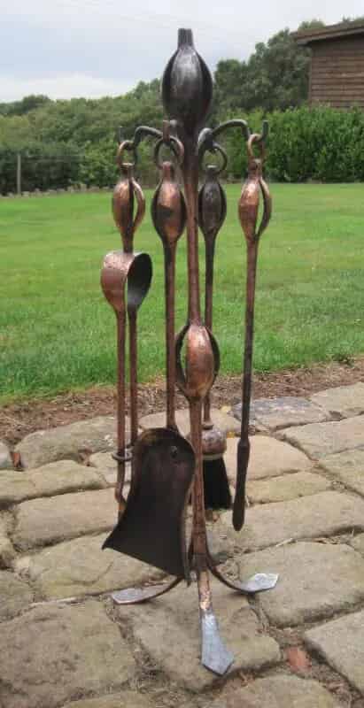 Antique Copper Arts and Crafts Companion Set