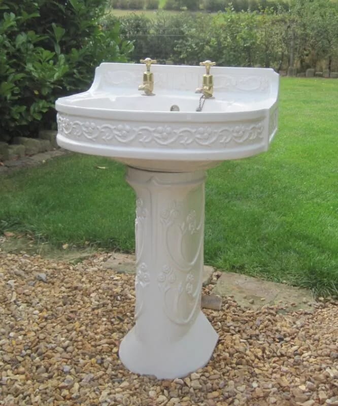 Reclaimed Bathroom Sink on a Pedestal - 5712