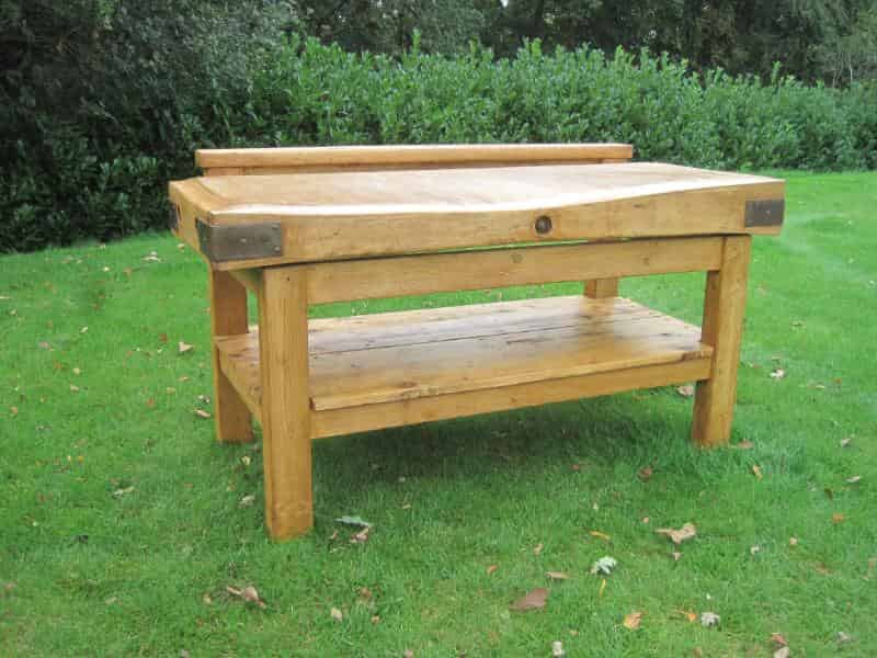 Antique Butchers Chopping Block with Original Block and Base
