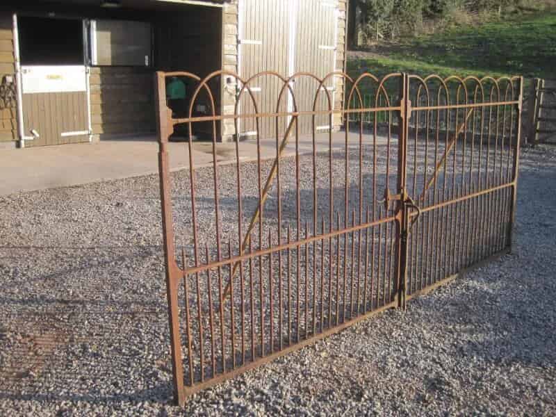 Pair of Antique Wrought Iron Estate Gates