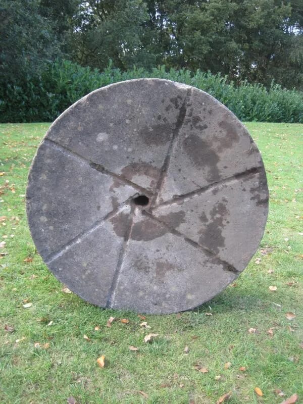 Antique Solid Stone Mill Wheel - 5720