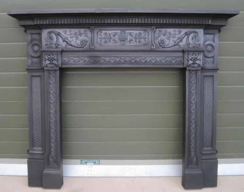 Antique Reclaimed Cast Iron Fire Surround