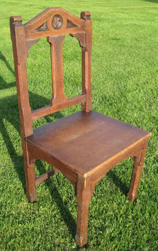 Worcester Cathedral Antique Gothic Oak Chairs - Sir George Gilbert Scott