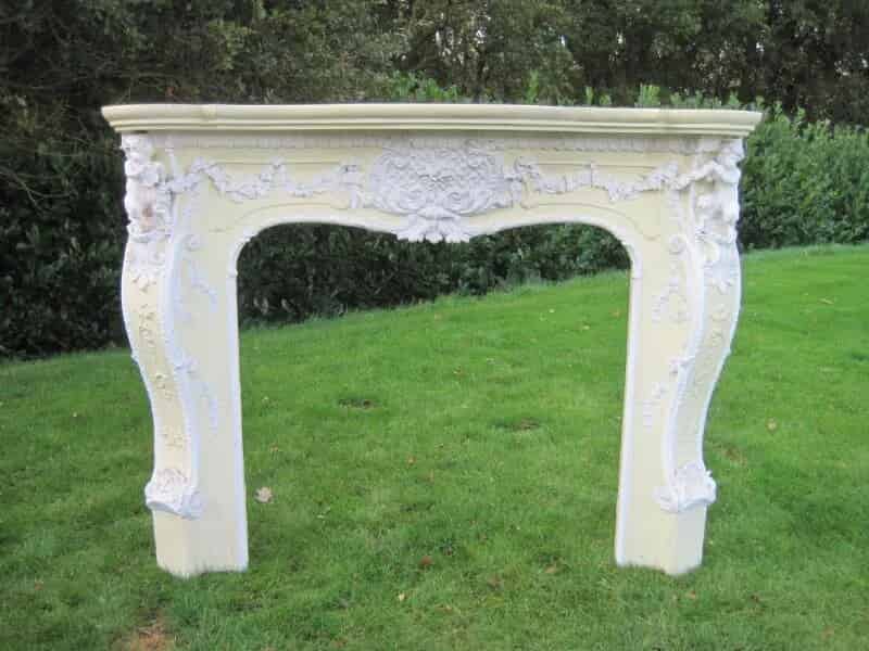 Antique Reclaimed Pine and Gesso Fire Surround