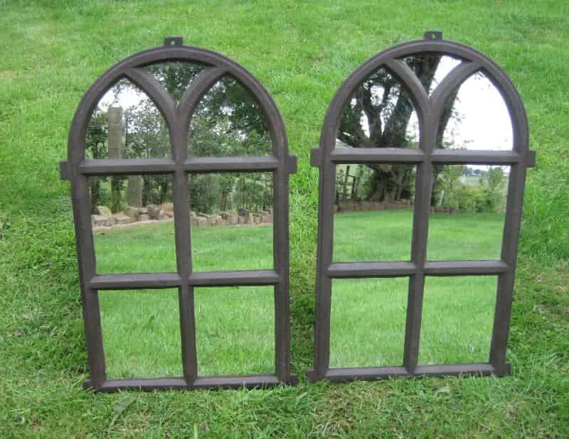 Pair of Victorian Window Frames Converted to Mirrors