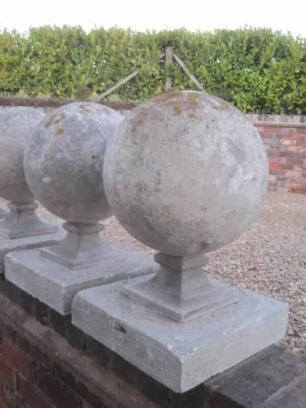 Pair of Antique Portland Stone Gate Pier Finials 