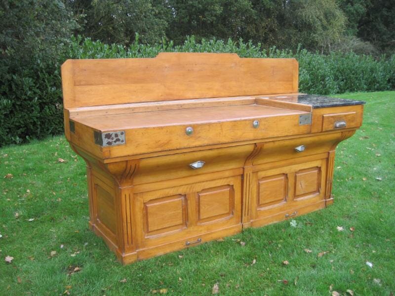 Original French Antique Butchers Block on Original Base - 5668