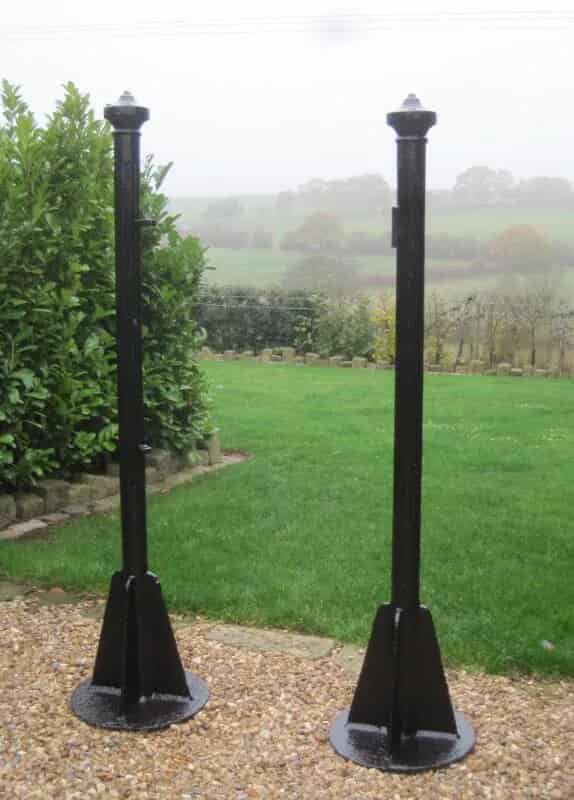 Pair of Antique Cast Iron Gate Posts