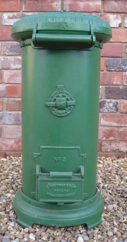 Antique Reclaimed Size 3 Green Portway Tortoise Stove - 5836