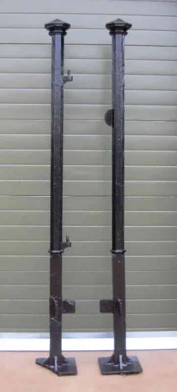 Pair of Antique Cast Iron Gate Posts
