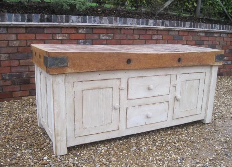 Antique Butchers Chopping Block For Kitchens - 5710