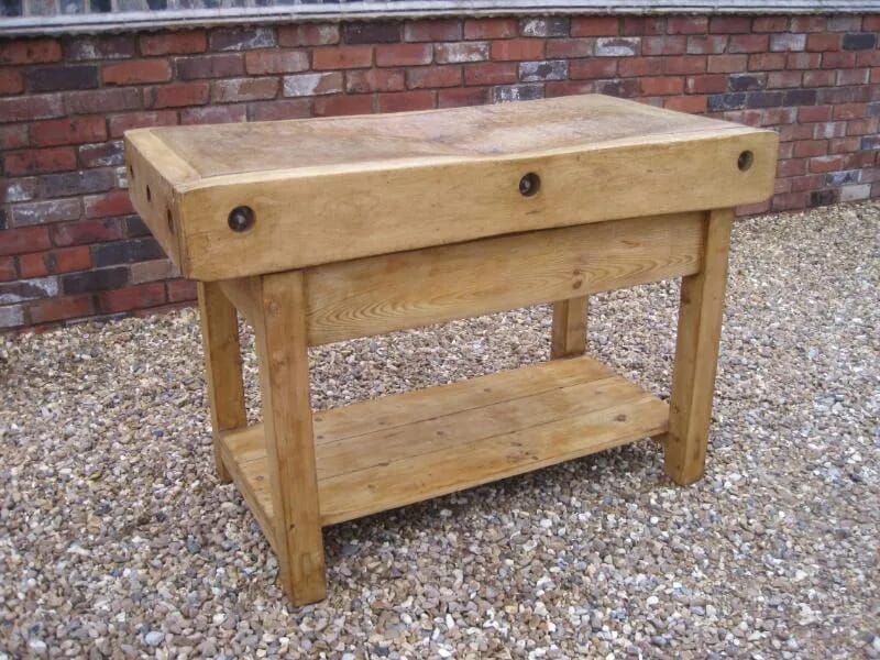 Rustic Antique Butchers Chopping Block - 5716