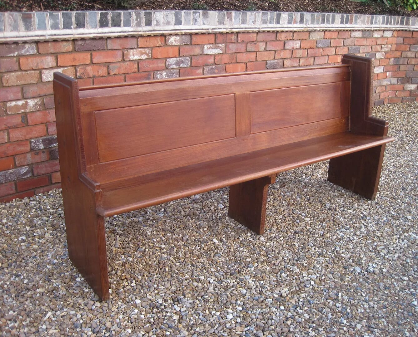 Antique Victorian Pine Church Pew - 5744d
