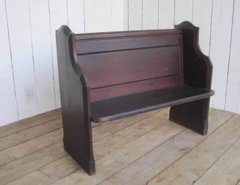 Antique Pitch Pine Church Pew