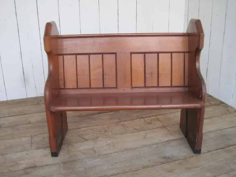 Antique Pitch Pine Church Pew