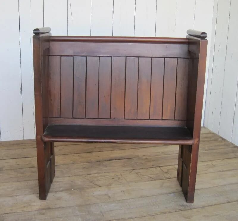 Antique Church Pew Made From Solid Pitch Pine - 5902