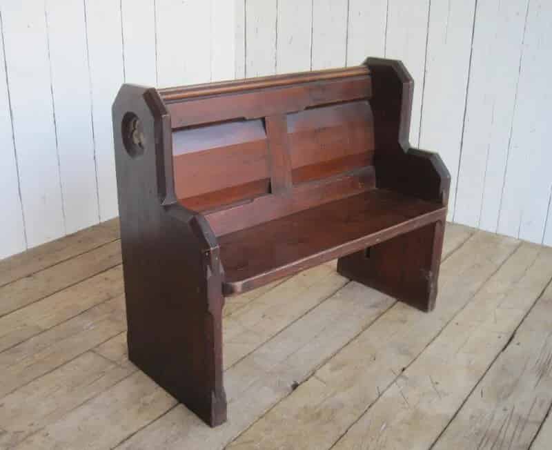 Antique Pitch Pine Church Pew