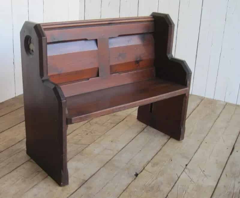 Antique Pitch Pine Church Pew