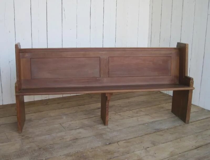 Antique Original Pine Church Pew - 5744f