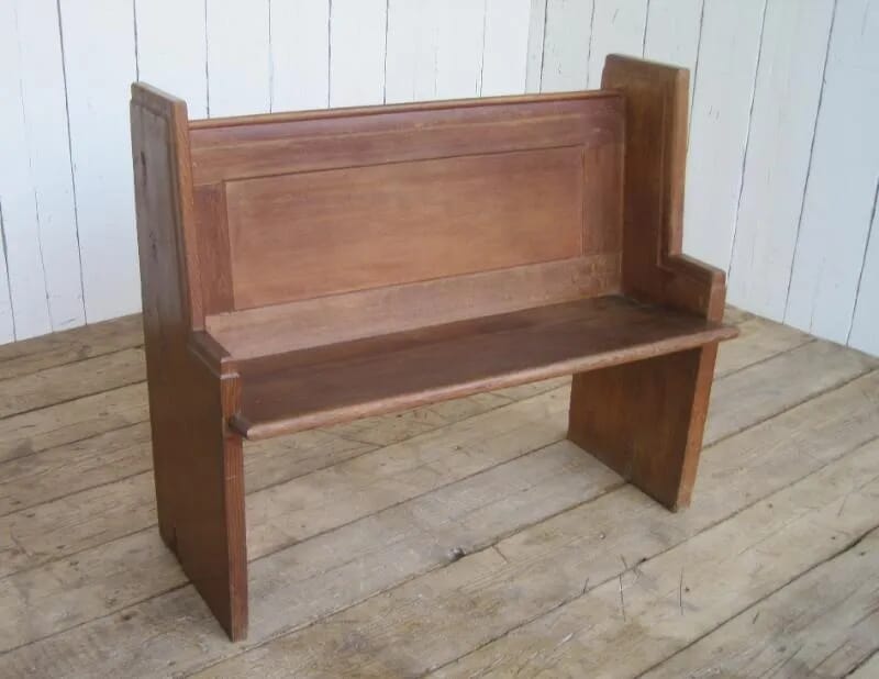 Antique Pine Church Pew 42" Long - 5744g
