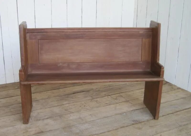 Old Antique Pine Church Pew - 5744m