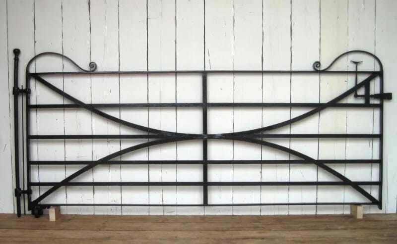 Antique Reclaimed Wrought Iron Estate Gate & Hinges - 5874