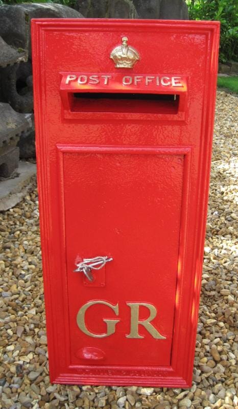Original Antique George V Wall Mounted Post Box - 4423