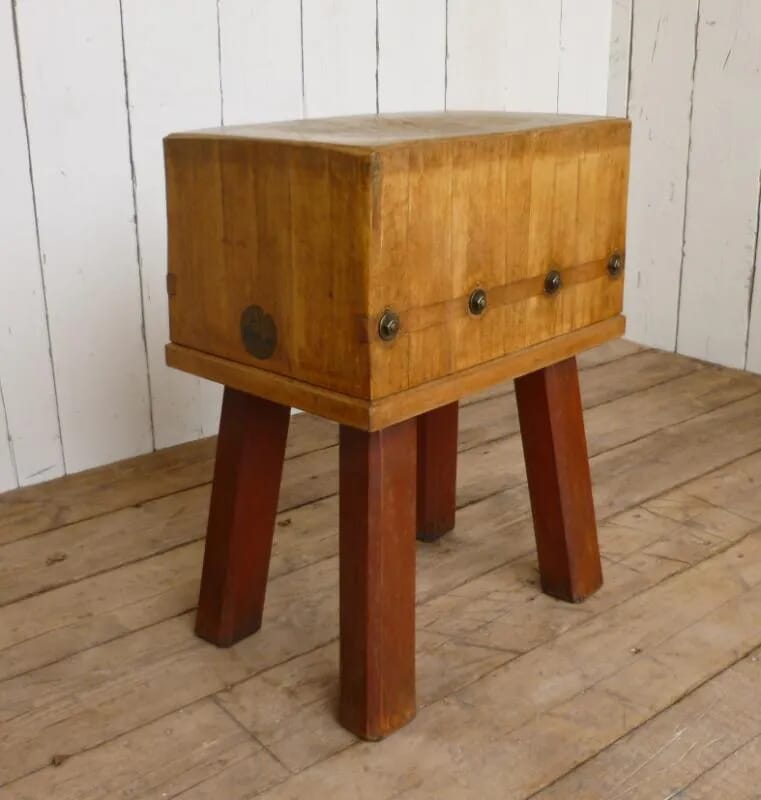 Rare Antique Butchers Block on Stand - 5922