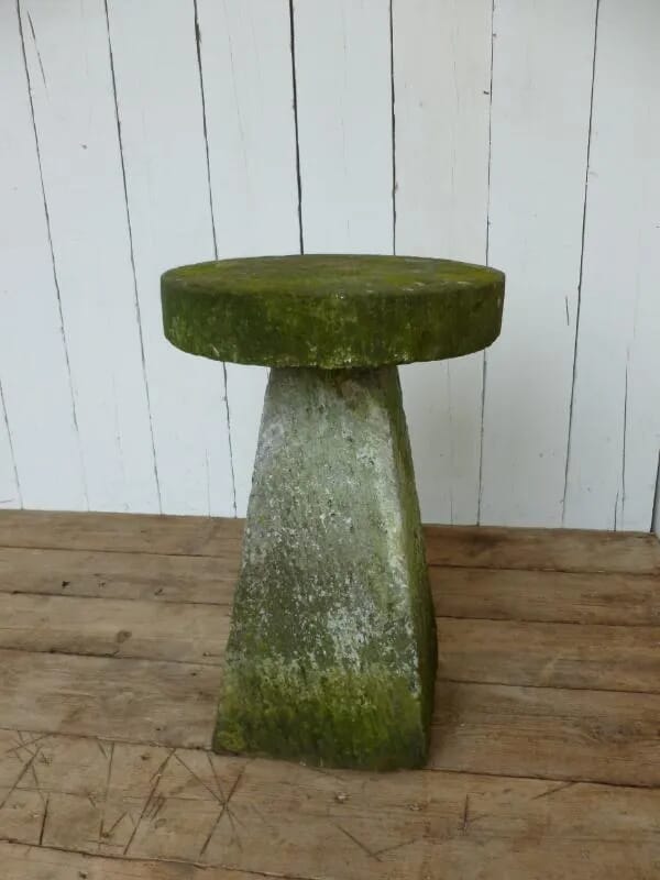 Antique Salvaged Garden Staddle Stone - 5945c