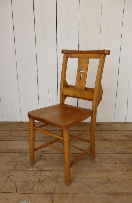 Antique Church or Chapel Chair - 5940a