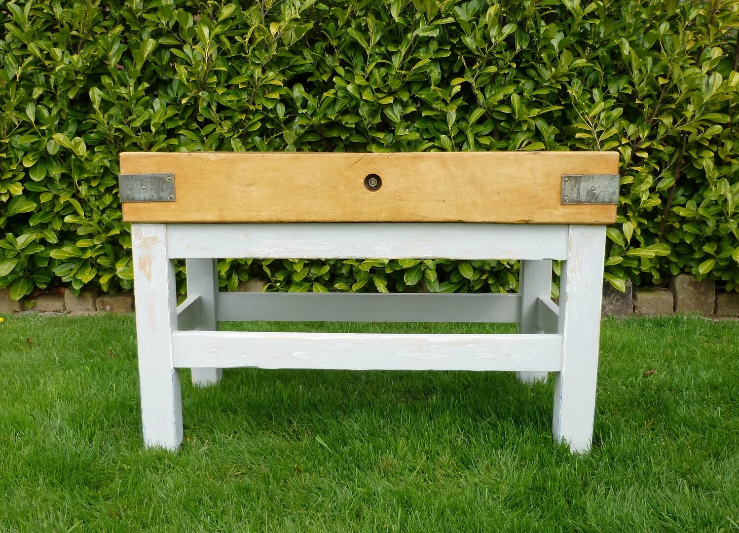 Reclaimed Antique Butchers Chopping Block on Base - 5948