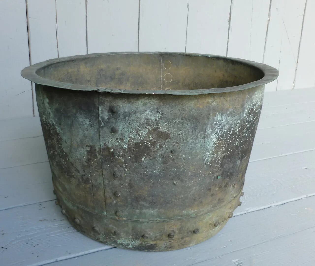 Antique Copper Garden Planter / Pot - 6091