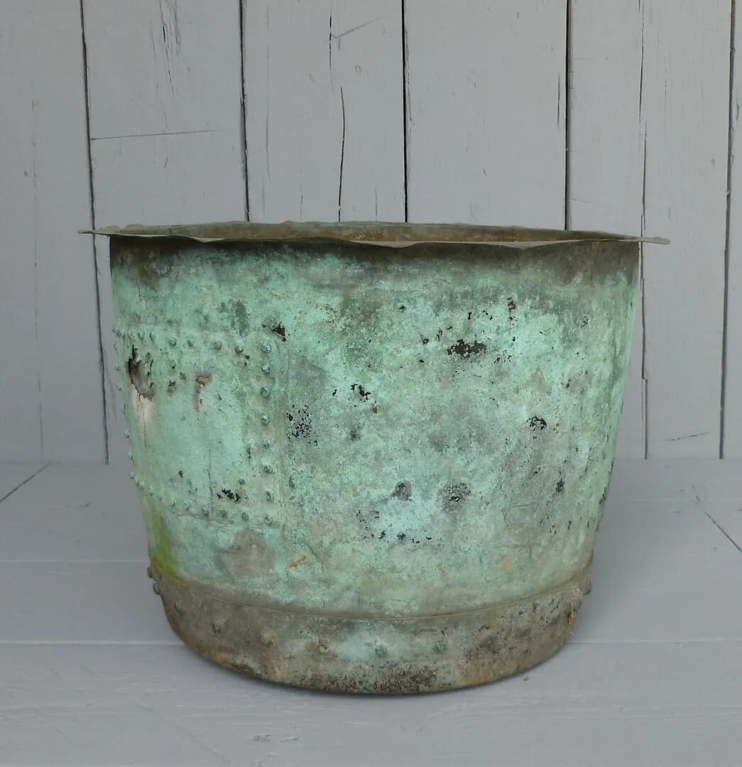 Antique Original Victorian Copper Garden Planter - 6062