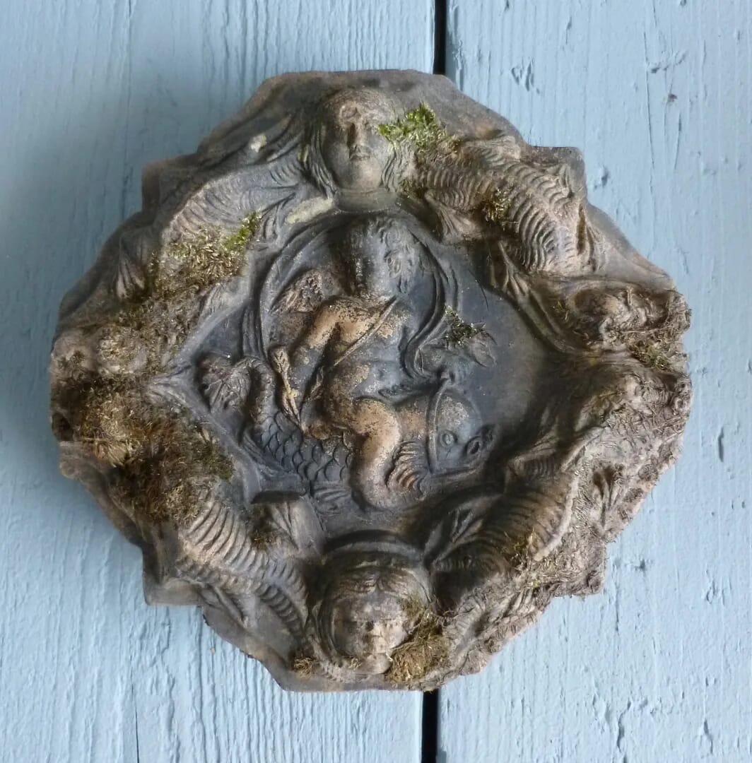 Antique Terracotta Broseley Wall Tile Plaque - 8958