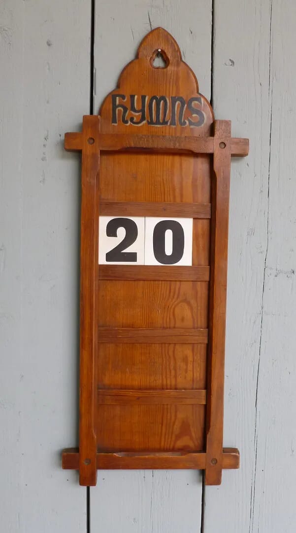 Antique Church Hymn Board 34" Tall - 6085