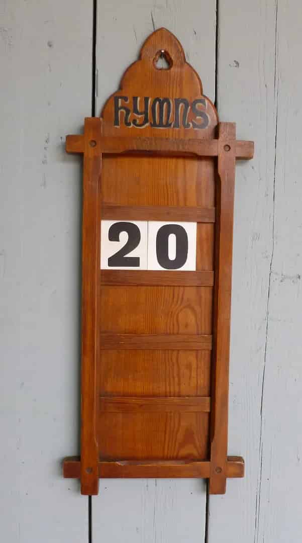 Antique Church Hymn Board