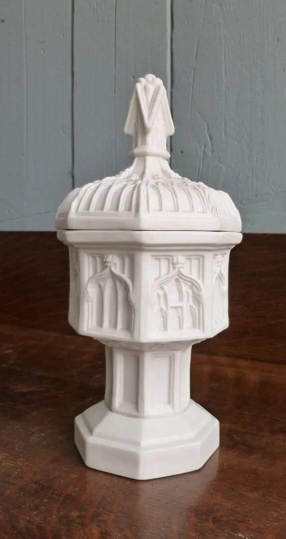 Antique Miniature Travelling Antique Church Font - 6088