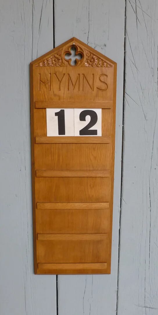 Antique Original Church Hymn Board - 6087
