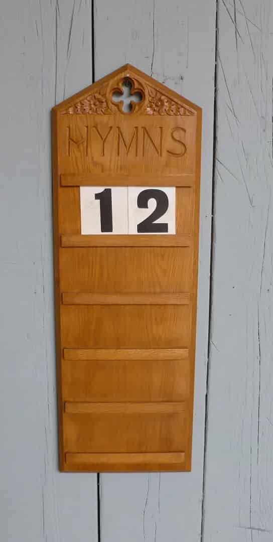 Antique Church Hymn Board