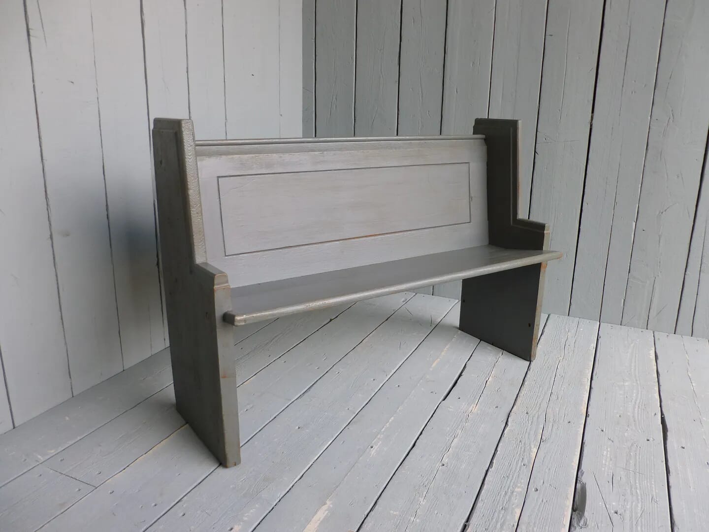 Original Antique Pine Church Pew - 5744c
