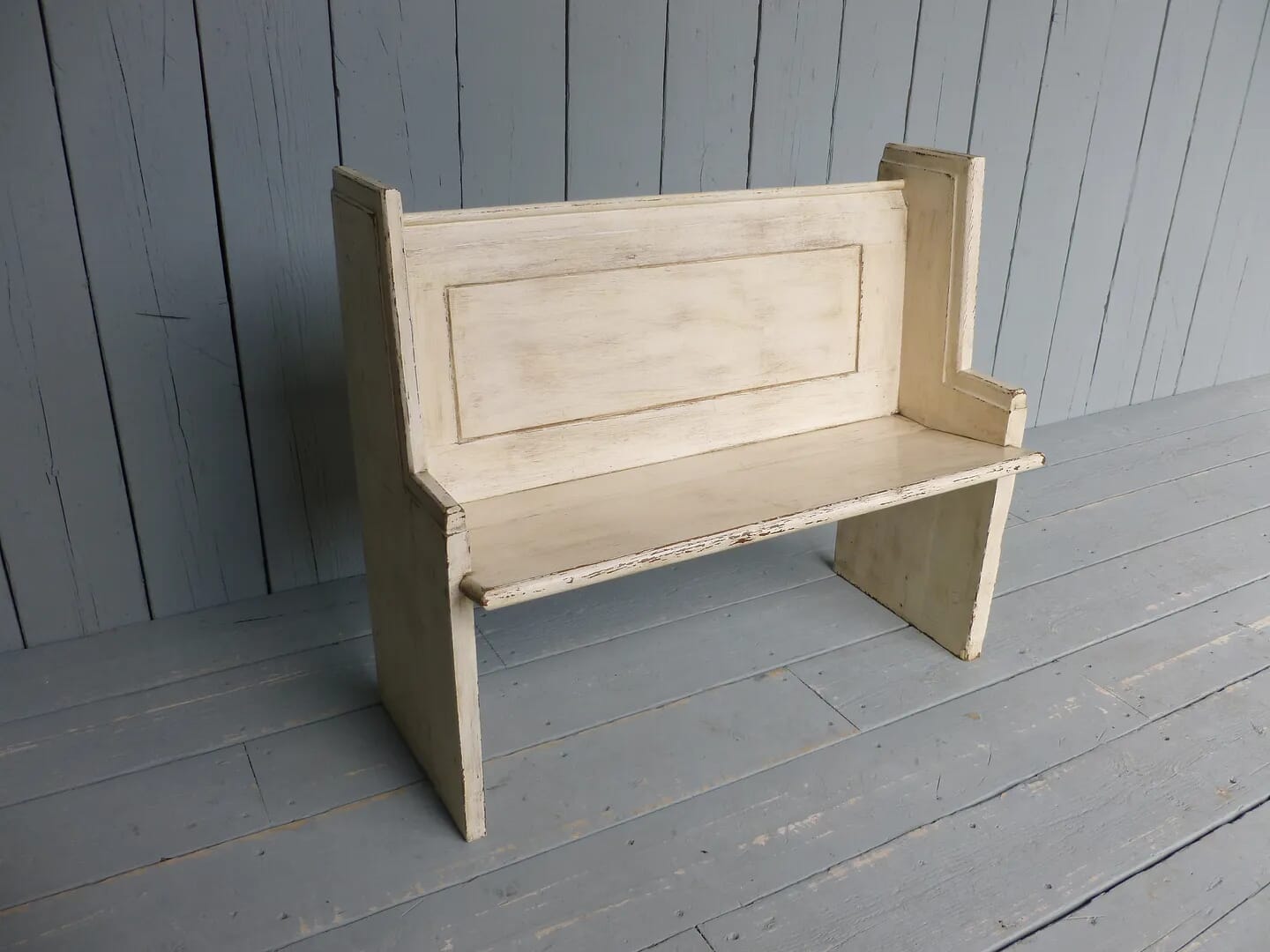 Reclaimed Antique Pine Church Pew - 5744j
