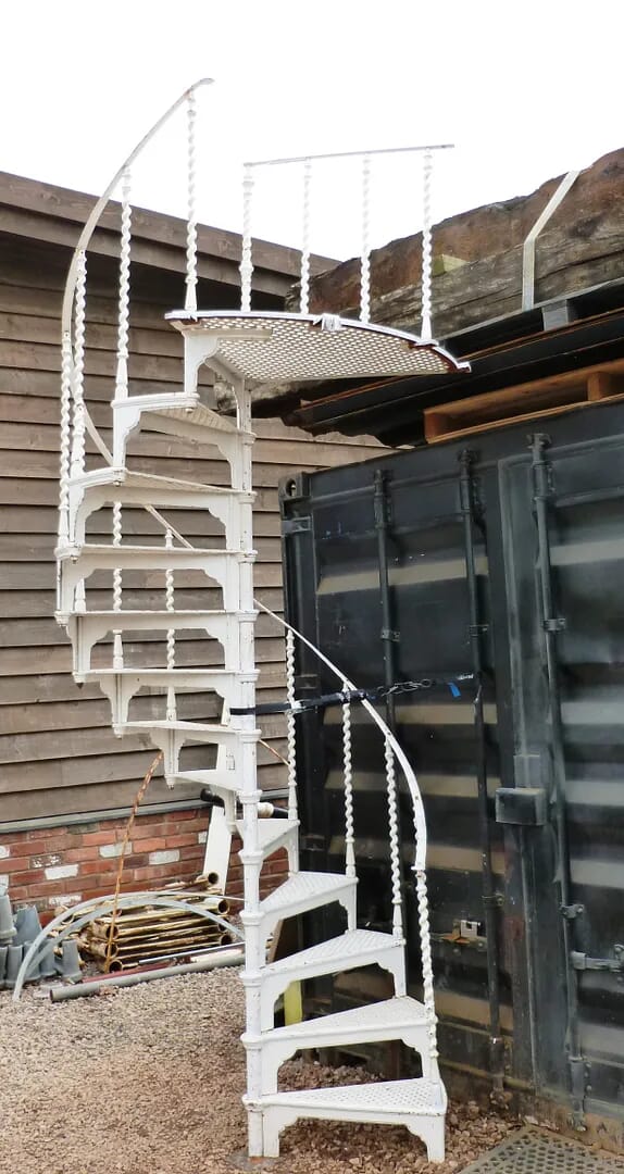 Antique Cast Iron Spiral Staircase 13 Steps - 5931