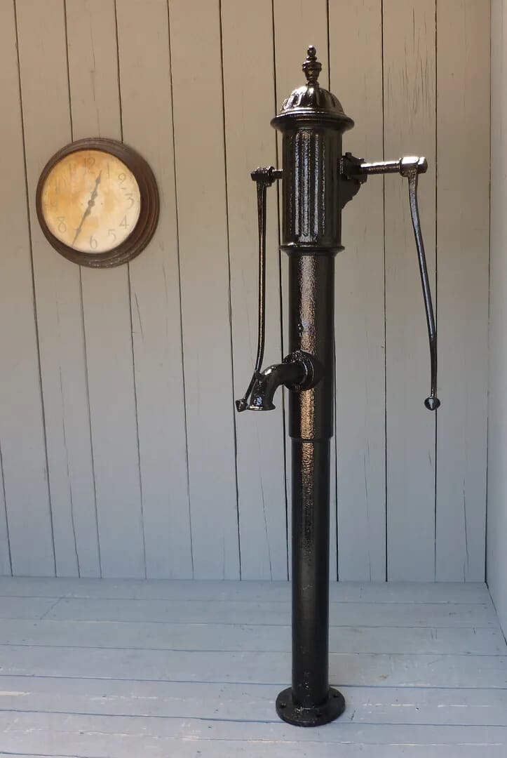 Antique Cast Iron Two Handled Water Pump - 5959