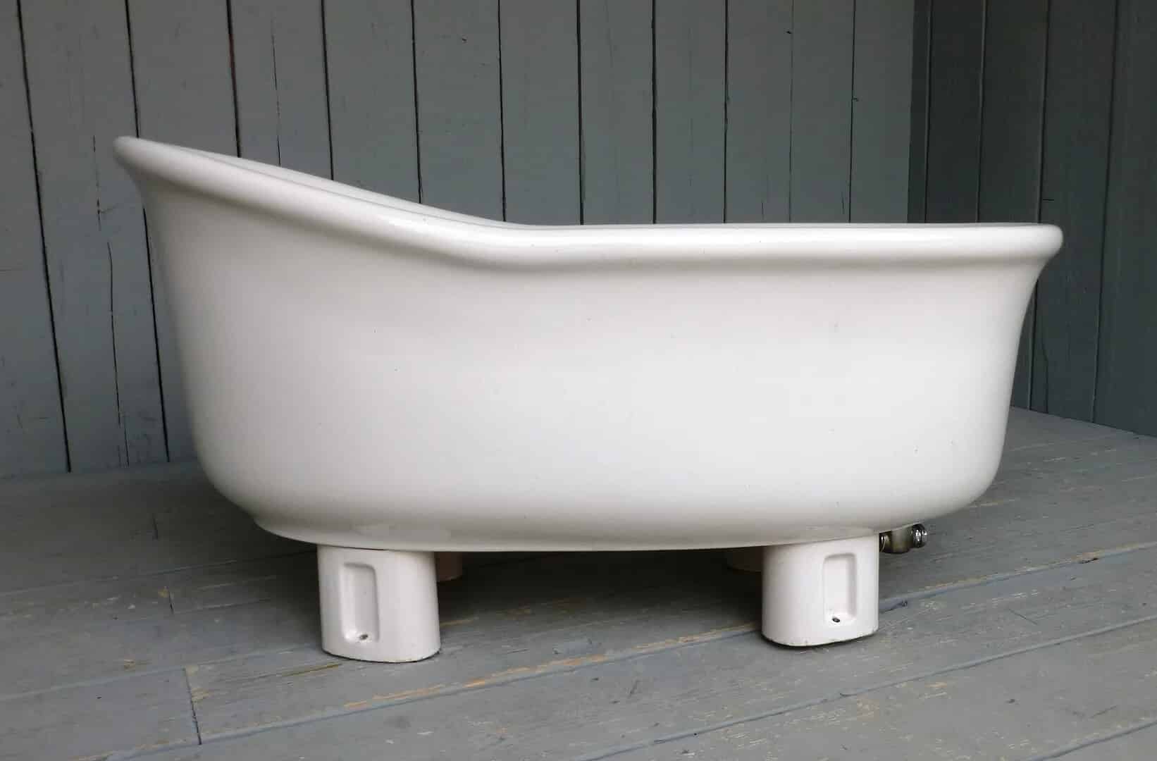 Reclaimed Antique Ceramic Single Slipper Childs Bath