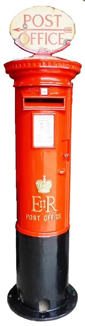 Red Royal Mail Original Cast Iron Pillar Box  - 5862