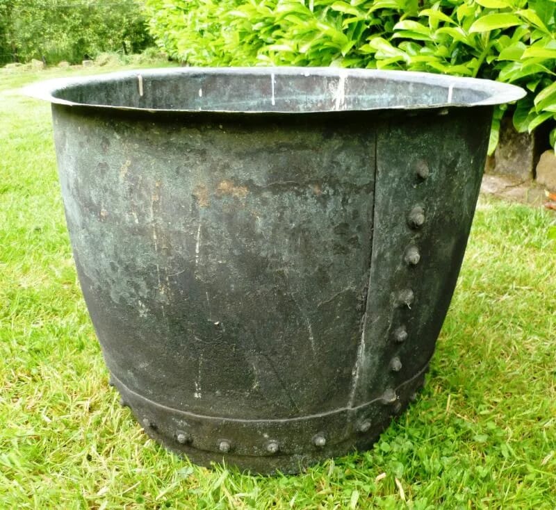 Riveted Outdoor Copper Garden Planter / Pot - 6188