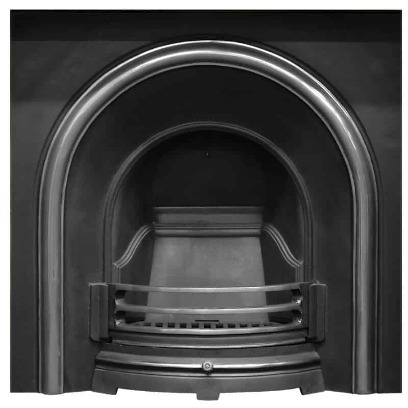 Celtic Arch Highlight Polish Cast Iron Fireplace Insert