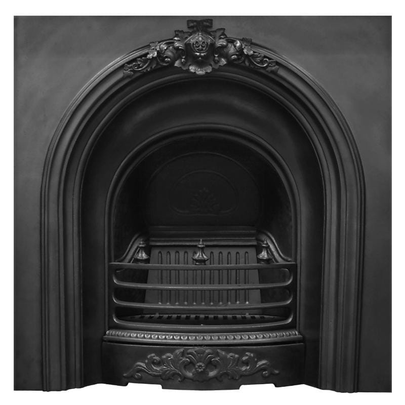 Prince Black Finish Cast Iron Fireplace Insert - RX088